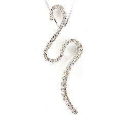 Genuine 0.25 ctw Diamond Necklace 14K White Gold