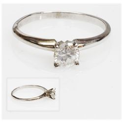 0.5 ctw Certified Diamond 14k Solitaire Ring H-I I-1