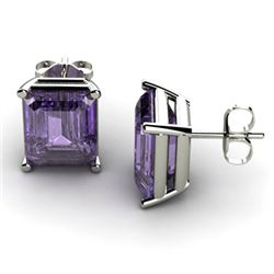 Genuine 11.20 ctw Amethyst Earring 14k W/Y Gold