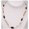 Image 1 : NATURAL 128.00 PEARL BLACK ONEX AND SEMI- PRECIOUS NECK