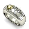 Image 1 : Genuine 0.74 ctw Yellow Sapphire Diamond Ring 14k