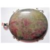 Image 1 : Natural 23.43g Semi Precious Oval .925 Sterling Pendant