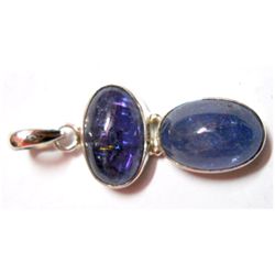 Natural 6.7 g Tanzanite Oval .925 Sterling Pendant