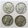 Image 1 : 4 Scarce Date D Mint Mercury Dimes
