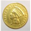 Image 1 : 1866 $3 GOLD LOW MINTAGE DATE VF DETAILS EDGE MOUNT REMOVED