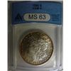 Image 1 : 1886 MORGAN DOLLAR ANACS MS63