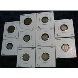 1138. (10) Coins from Ceylon 1892-1944.