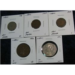 1141. (5) Coins from Cyprus 1938-1991.