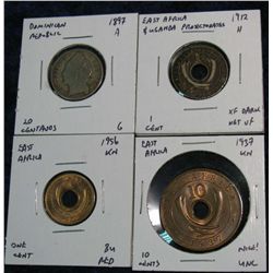 1155. Doninican Republic & East Africa Coins 1897-1956 Catalog $14.00