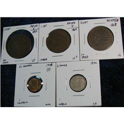 1157. (5) Coins from  Egypt, El Salvador & Estonia. Catalog $18.50.