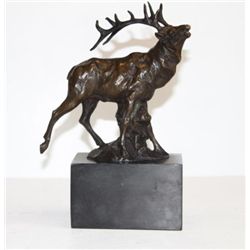 Proud Elk Bronze Sculpture After Milo