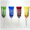 Image 3 : LOVELY Faberge Style Crystal Champagne Glasses Set of