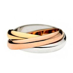 GT0522120024 Classic Style Three Tone Trinity Band 18K