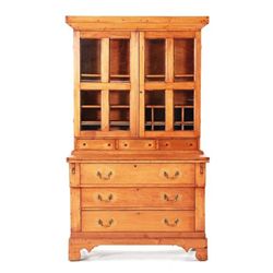 GT0424120079 American Cherry writing desk and bookcase