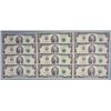 Image 1 : 12 Consec # $2 Bills A Mint Boston Notes CU 2003 A
