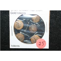 California "REPLICA" Gold Tokens; Plated