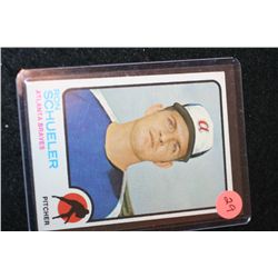 1973 MLB T.C.G. Ron Schueler-Atlanta Braves Baseball Trading Card