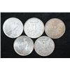 Image 2 : Silver Morgan $1 & Peace $1; Various Dates & Conditions; Lot of 5