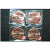 Image 2 : Live Free or Die Copper Round; .999 Fine Copper 1 Oz.; Lot of 4