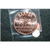 Image 2 : Live Free or Die Copper Round; .999 Fine Copper 1 Oz.