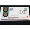 Image 1 : 1999 First Day Issue Pennsylvania State Quarter Set; P&D Mints