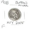 Image 1 : 1918 BUFFALO NICKEL *RARE KEY DATE FINE GRADE*!!