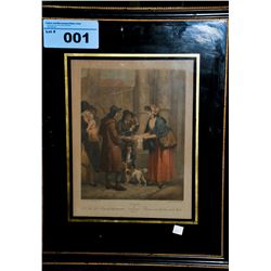 Framed "cries of london" engraved print