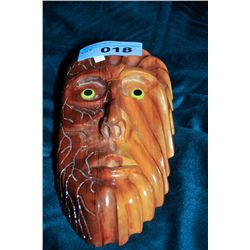 Original Ken Howe wooden face carving
