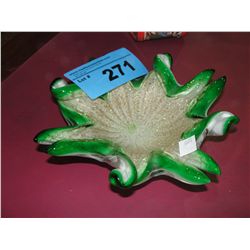 Mirano italian art glass art tray