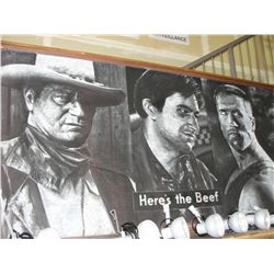Framed double sided hollywood actors heres the