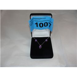 Amethyst necklace and earring set