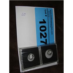 2x .999 silver maple leaf coins