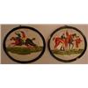 Image 1 : A Pair of 19th Century Oval Pottery Plaques,
