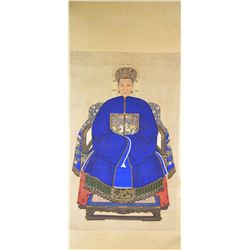 Qing Period Watercolour Portrait Painting
