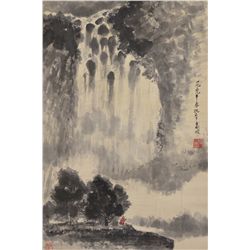 Chinese Watercolour Hanging Scroll