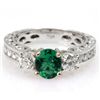 Image 1 : Genuine Emerald (Beryl) 2.0 ctw & Diamond Ring 14K