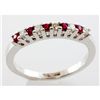 Image 2 : Genuine 0.36 ctw Ruby Diamond Ring 14k W/Y Gold