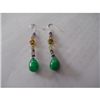 Image 1 : 41.05 ctw Emerald and Semi Precious Earrings .925 Sterl