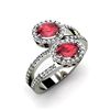 Image 1 : Ruby 1.53 ctw & Diamond Ring 14kt W/Y  Gold