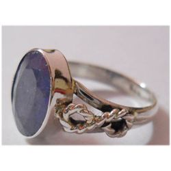 Natural 16.75 ctw Tanzanite Oval Ring .925 Sterling