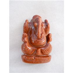 Natural 200 Grams Sunstar Gemstone Lord Ganesh Figure