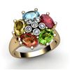 Image 1 : Genuine  2.73 ctw 14k Multi-Color Gemstone Diamond Ring