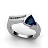 Image 1 : Genuine 1.08 ctw Sapphire  Euro Shank Diamond Ring 14k