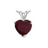 Image 1 : Natural 2.10 ctw Ruby Heart Shape Pendant .925 Sterling