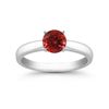 Image 1 : Genuine 1.60 ctw Ruby Solitaire Ring 14kt Gold-White