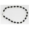 Image 1 : NATURAL 15.00 CTW BLACK SAPPHIRE OVAL BRACELET .925 STE