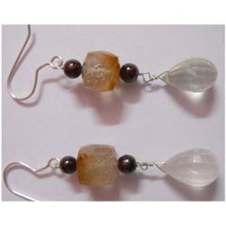 Natural 35.55 ctw Semi Precious Earring .925 Sterling