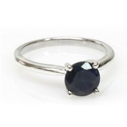 Natural 1ctw Sapphire .925 Sterling Silver Ring