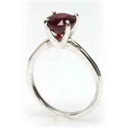 Natural 1.75ctw Ruby .925 Sterling Silver Ring