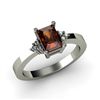 Image 1 : Genuine 0.86 ctw Garnet Diamond Ring 14k